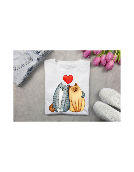 Females Tshirt - Cat Love